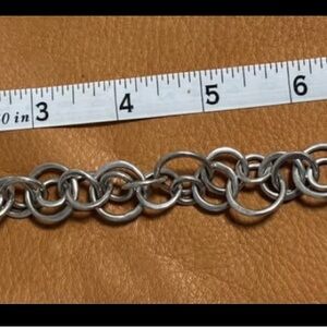 Sterling silver circle bracelet.